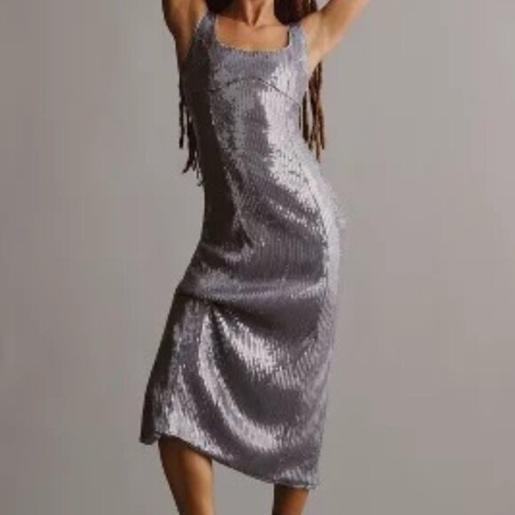 Pilcro Dresses & Skirts - Pilcro Sequin Slim Midi Dress, SZ M
